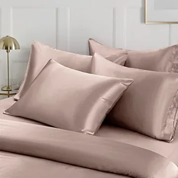 Ersmak Satin Duvet Cover Set for California King Bed
