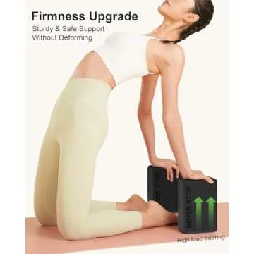 Yoga Block, High Density EVA Foam Blocks for Yoga, Pilates, Meditation, Aid Balance, Support and Deepen Poses - Non-Slip Lightweight Durable(2-Pack-Grey)