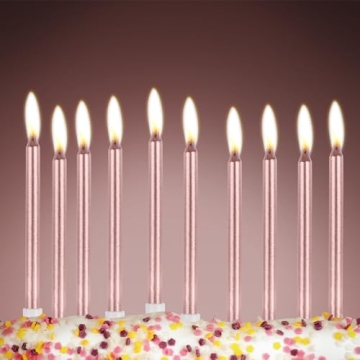 Rose Gold Cake Toppers - iNINGER 22nd Birthday Candle Set