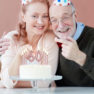 Rose Gold Cake Toppers - iNINGER 22nd Birthday Candle Set