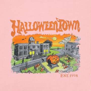 GLIGLITTR Halloween Sweatshirt for Kids Boy Girl Halloweentown Pumpkin Crewneck Pullover Top Spooky Season Fall Clothes 6-11Y(Pink4,8-9Years)