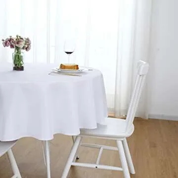 FOLINS&HOME Waterproof Heavy Duty Round Tablecloth