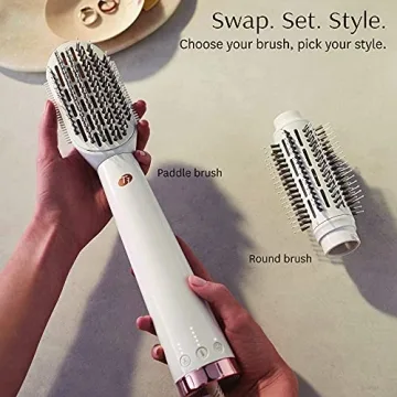 T3 AireBrush Duo Hot Air Blow Dry Brush with IonFlow Tech
