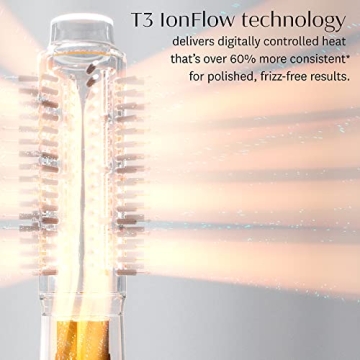 T3 AireBrush Duo Hot Air Blow Dry Brush with IonFlow Tech