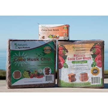 Nature's Premium Organic Coco Coir for Hydroponics & Gardening