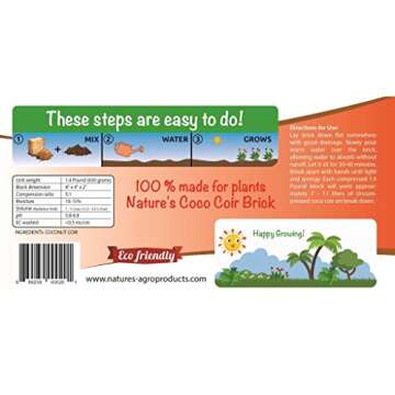 Nature's Premium Organic Coco Coir for Hydroponics & Gardening