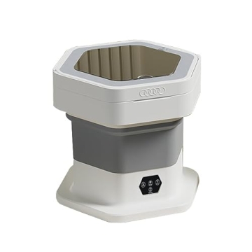 HUBBLYHOT Portable Washing Machine 8L - Compact Mini Washer & Spin Dryer with 3 Modes for Travel