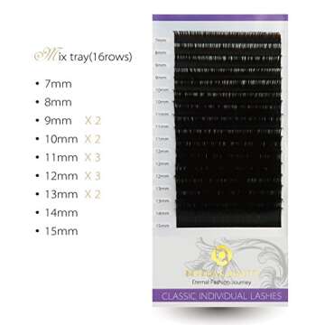 BEYELIAN Eyelash Extension,Classic Lash Extensions Individual Lashes Silk Volume Lashes Professional...