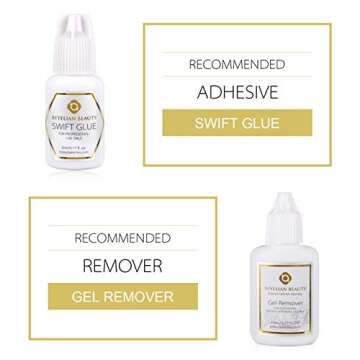 BEYELIAN Eyelash Extension,Classic Lash Extensions Individual Lashes Silk Volume Lashes Professional Salon Use 0.15 Thickness C Curl Mixed Tray Soft Application-Friendly