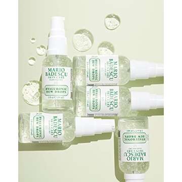 Mario Badescu Hyaluronic Dew Drops for All Skin Types – Hydrating Gel-Serum Hybrid with Sodium Hya...