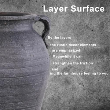 Stunning Large Rustic Ceramic Vase for Home Decor