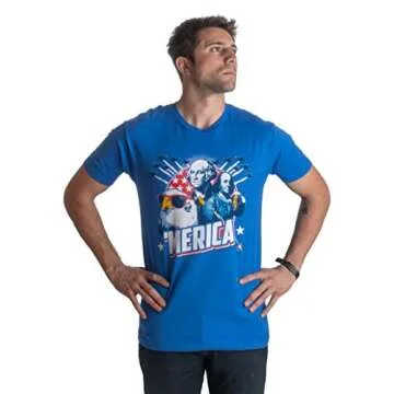 Ann Arbor T-shirt Co. Merica | Epic USA Patriotic American Party Patriot Unisex T-Shirt Men Women-Adult,S Royal Blue