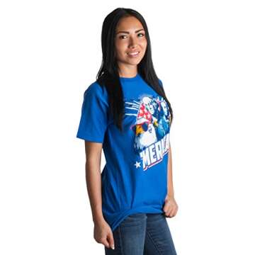 Ann Arbor T-shirt Co. Merica | Epic USA Patriotic American Party Patriot Unisex T-Shirt Men Women-Adult,S Royal Blue