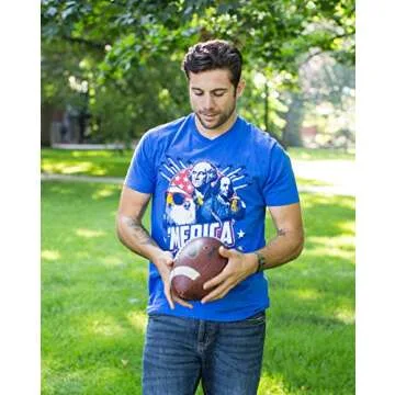 Ann Arbor T-shirt Co. Merica | Epic USA Patriotic American Party Patriot Unisex T-Shirt Men Women-Adult,S Royal Blue