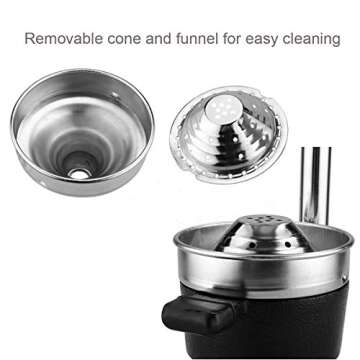 Excelvan Hand Press Citrus Commercial Juicer Pro Manual Fruit Fresh Squeezer with Stainless Steel Funnel Black