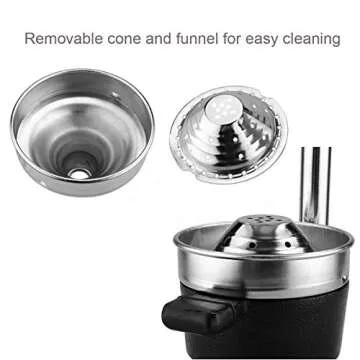 Excelvan Hand Press Citrus Commercial Juicer Pro Manual Fruit Fresh Squeezer with Stainless Steel Funnel Black