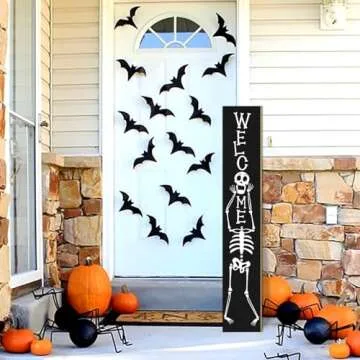 Unique Halloween Skull Welcome Porch Sign for Your Home Decor