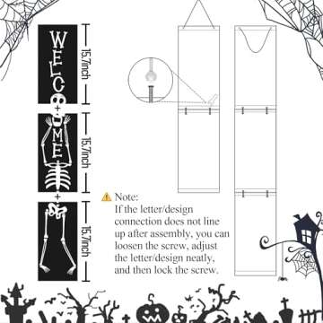 Unique Halloween Skull Welcome Porch Sign for Your Home Decor