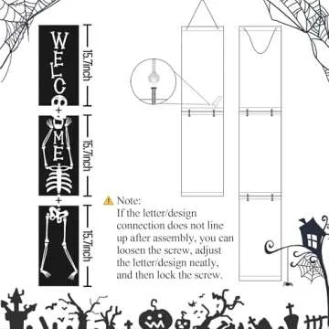 Unique Halloween Skull Welcome Porch Sign for Your Home Decor