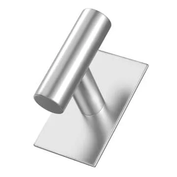 VAEHOLD Wall Towel Hooks, Heavy Duty Sticky Holder Waterproof Towel Hooks for Hanging Coat, Clothes, Closet Hook Wall Mount for Kitchen (Silver, Adhesive 2 Pack)