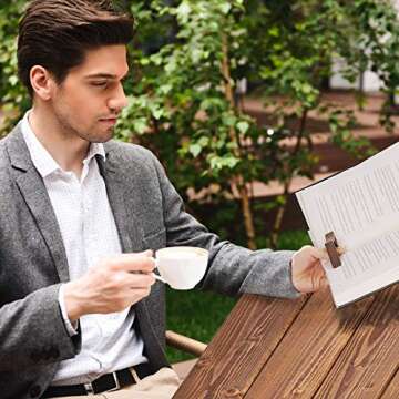 BBook Walnut Wood Page Holder Gift for Readers