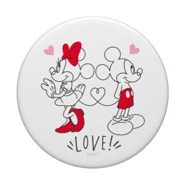 Disney Mickey Minnie Love Hearts PopGrip - Adorable Accessory