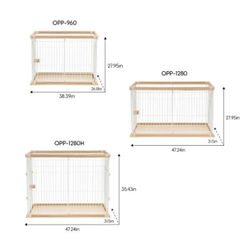Stylish Medium Dog Crate from IRIS USA with Sliding Door