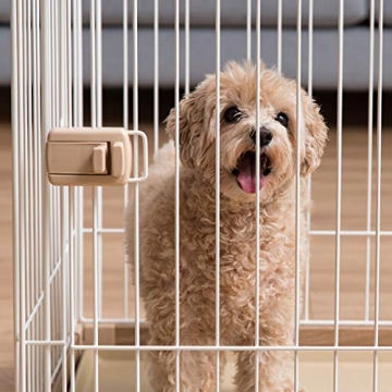 Stylish Medium Dog Crate from IRIS USA with Sliding Door