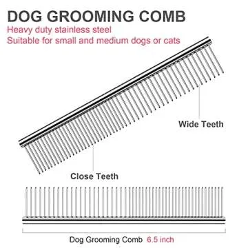 FAIGEO Dog Grooming Scissors with Safety Round Tips Stainless Steel Professional Dog Grooming Kit - Thinning, Curved Scissors and Comb for Dog Cat Pet (Pink 4 in 1)