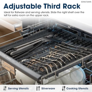 Sharp SDW6726MS Quiet Stainless Steel Dishwasher