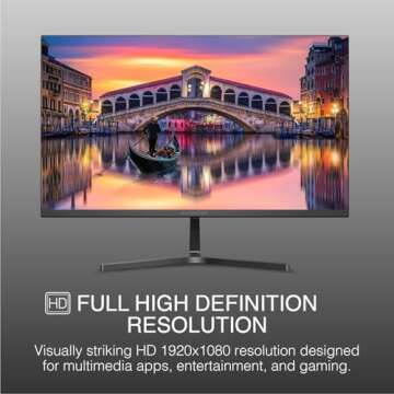 Packard Bell AirFrame 24 " FHD Monitor, 1920x1080, Ultrawide, VESA Mount Compatible, Tilt Adjustment...