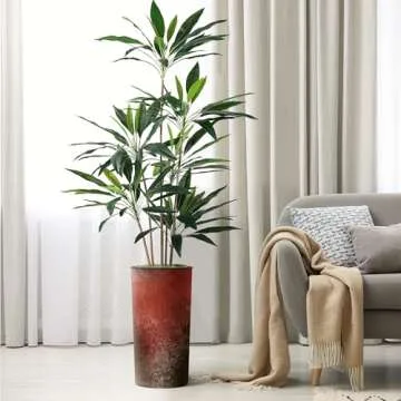 SIGNWIN Artificial Dracaena Tree in Stylish Planter