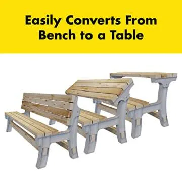 Versatile 2x4basics Flip Top Bench/Table for Any Space
