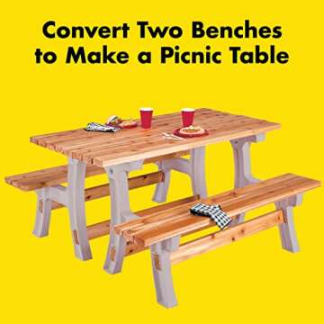Versatile 2x4basics Flip Top Bench/Table for Any Space
