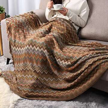 Cozy Lifein Fall Boho Throw Blanket for All Seasons