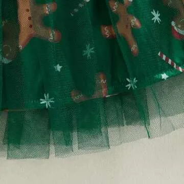 BemeyourBBs Toddler Girl Christmas Outfit Baby Girl Crewneck Sweatshirt Tutu Skirts Set Cute Little Girl Clothes (Gingerbread man Red, 18-24 Months)