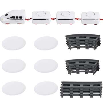 Apettoey Sushi Train Rotating Table Food Train Battery Powered Electric Train Toy Japanese Sashimi Plates Sushi Serving Tray Under Christmas Tree Train Track for Kids Boys Girls