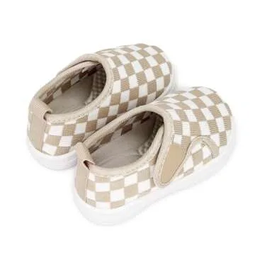 iSusuJo Baby Walking Shoes Boys Girls Sneakers Infant First Walker Shoes 6 9 12 15 18 24 Months Camel White Size 18-24 Months Toddler