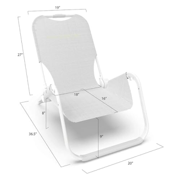 Sunflow Beach Chair with Sun Shade and Drink Holder