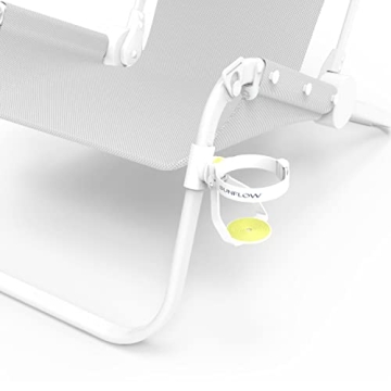 Sunflow Beach Chair with Sun Shade and Drink Holder