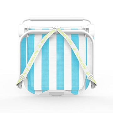 Sunflow Beach Chair with Sun Shade and Drink Holder