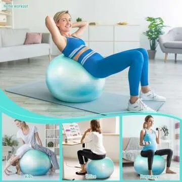 Sportneer Extra Thick Exercise Ball - Ideal for Fitness and Therapy