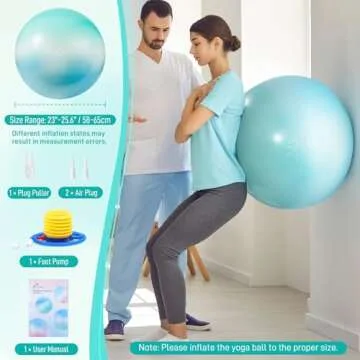Sportneer Extra Thick Exercise Ball - Ideal for Fitness and Therapy