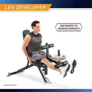 Marcy 6 Position Adjustable Utility Bench with Leg Developer