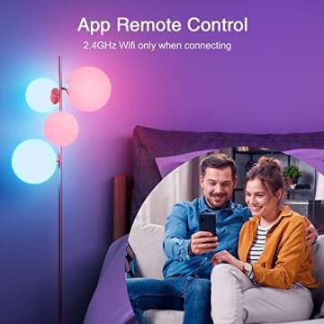 GHome Smart Light Bulbs, A19 E26 Color Changing Led Bulb Works with Alexa, Google Home, App & Voice Control, 2.4Ghz WiFi Only, 800 Lumens, Dimmable RGB Warm White 2700K Smart Home Lighting, 4 Pack