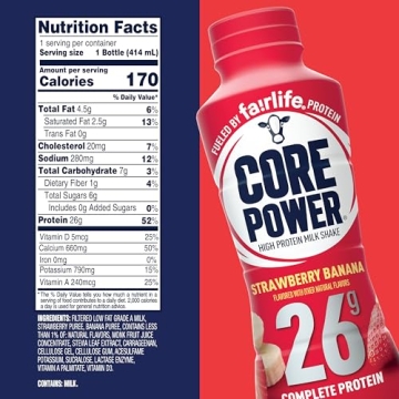 Strawberry Banana Protein Shake - Core Power 26g Protein