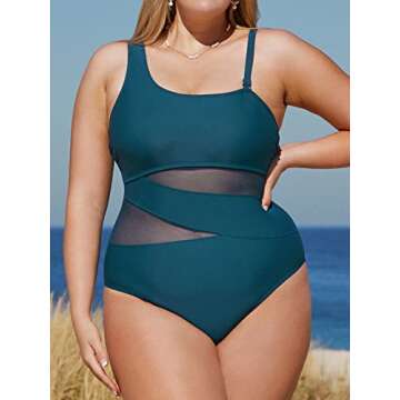 Stylish CUPSHE Plus Size One-Shoulder Swimsuit