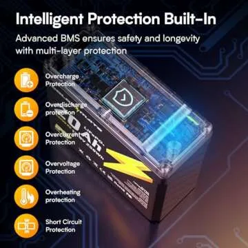 GOLDENMATE 12V 20Ah LiFePO4 Battery with 5000+ Cycles