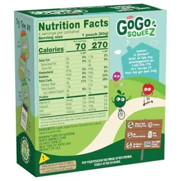 GoGo squeeZ Applesauce and Fruit Puree, Apple Apple, 3.2 oz (Pack of 4), Unsweetened Fruit Snacks for Kids, Gluten Free, Nut Free and Dairy Free, Recloseable Cap, BPA Free Pouches