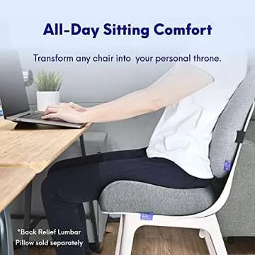 Cushion Lab Patented Pressure Relief Seat Cushion for Long Sitting Hours on Office & Home Chair - Ex...